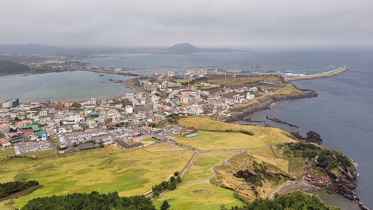 Seongsan Ilchulbong tuff cone on the east coast of Jeju Island