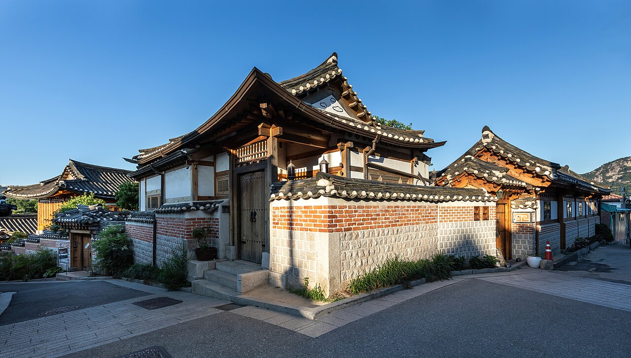 Traditional hanok houses in Bukchon Hanok Village, Seoul