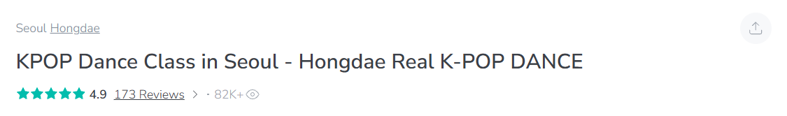 Hongdae Real K-POP DANCE class listing on Creatrip