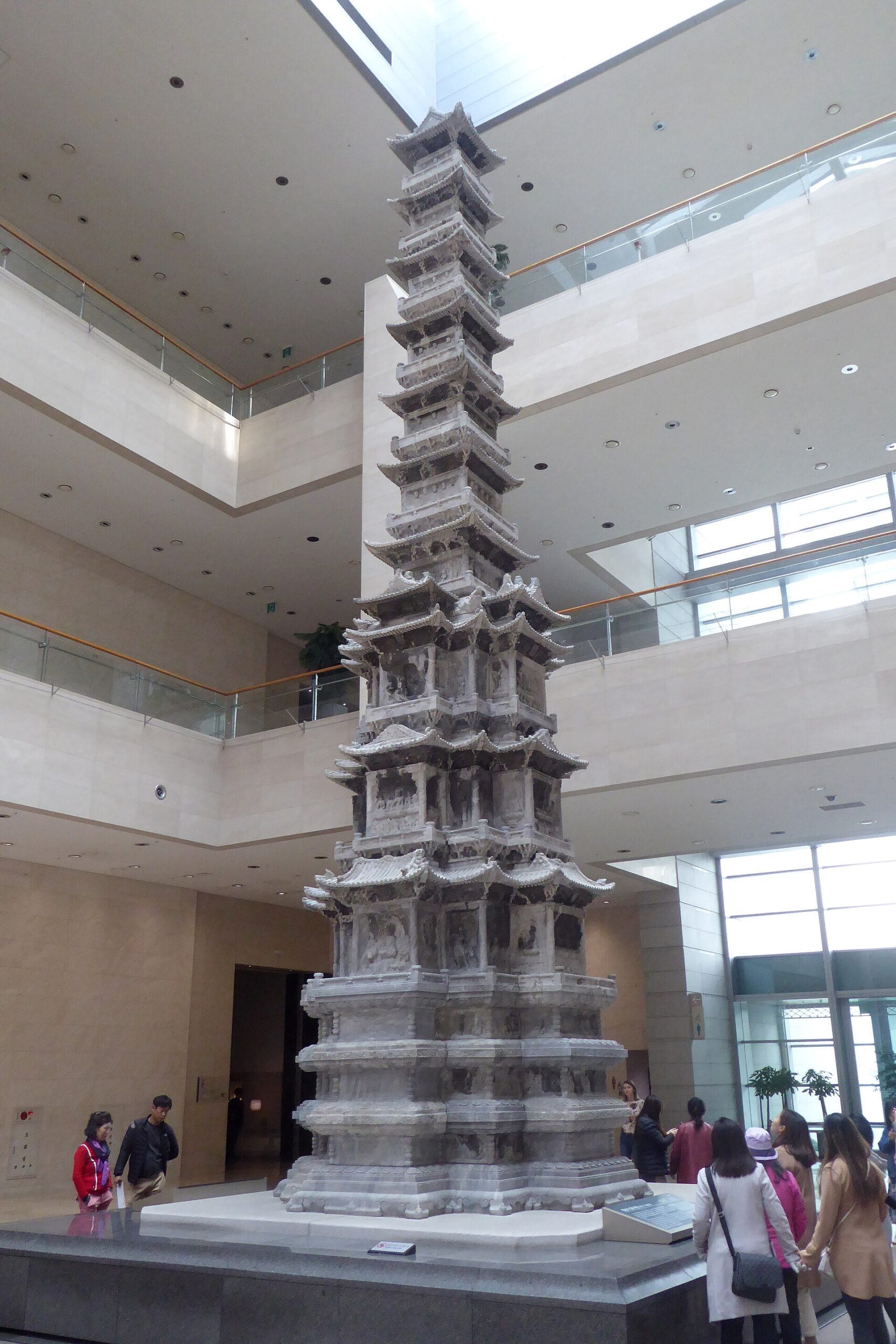 Ten-story Stone Pagoda from Gyeongcheonsa Temple Site inside the National Museum of Korea