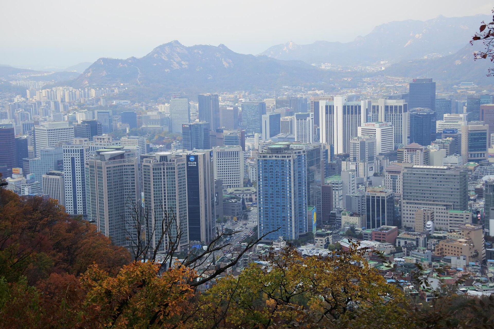 North view of Seoul from Namsan Park