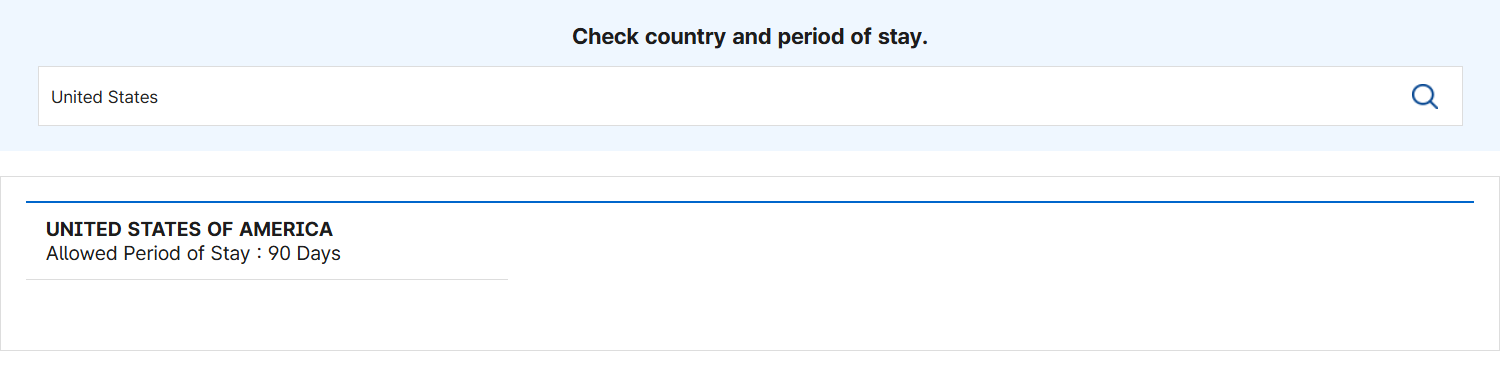 K-ETA eligible countries list with allowed period of stay, k-eta.go.kr, October 2026