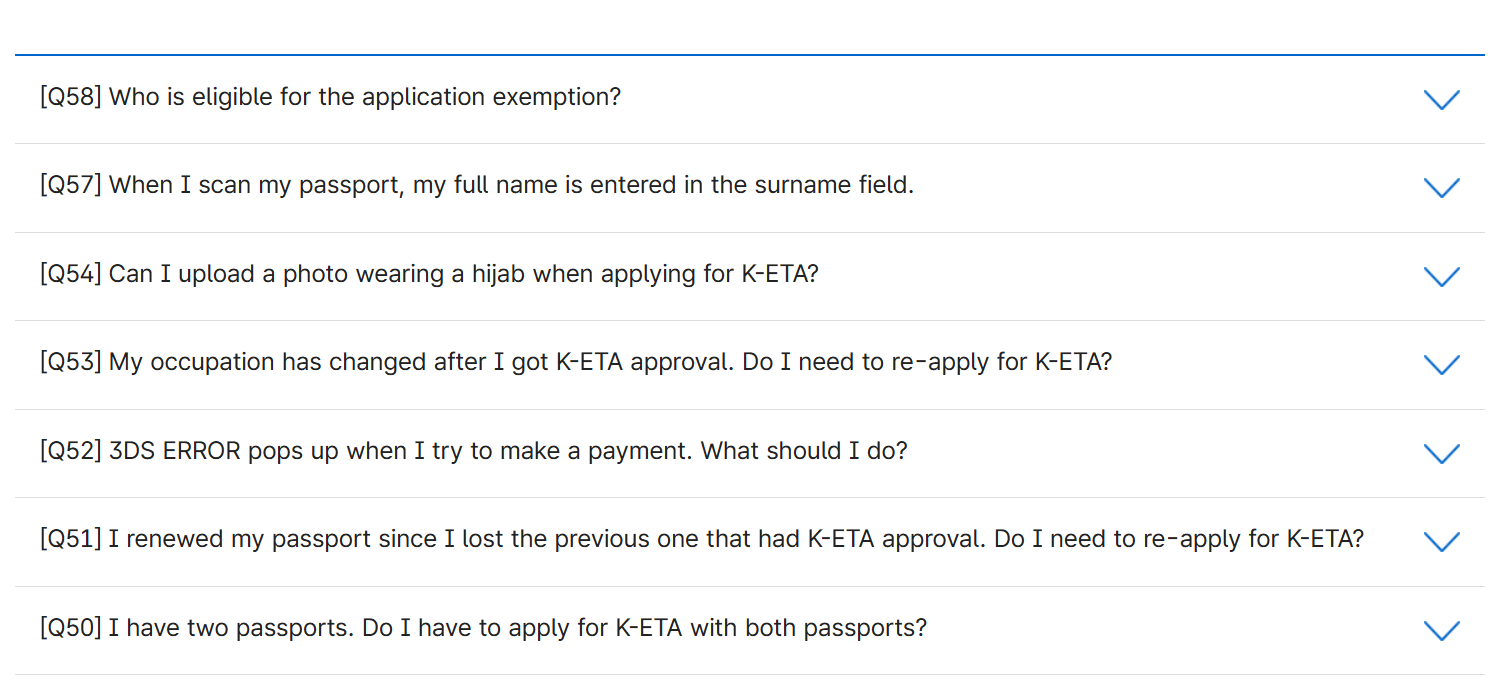 Korea visa for Australians: K-ETA official FAQ list on k-eta.go.kr