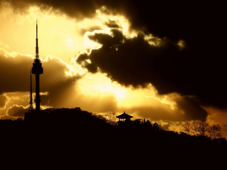 Namsan Tower at sunset in Seoul