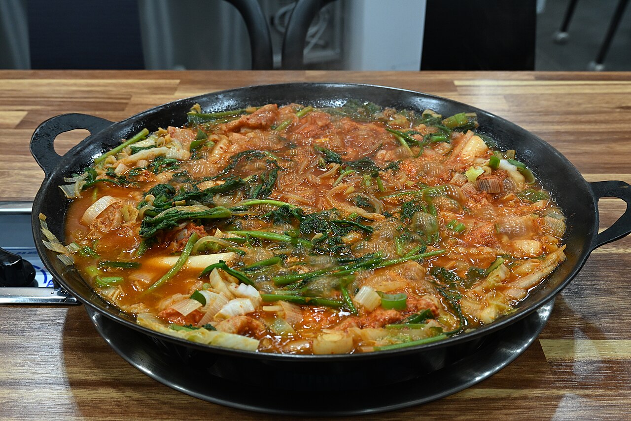 Muldakgalbi, a brothy dakgalbi variation from Taebaek with vegetables