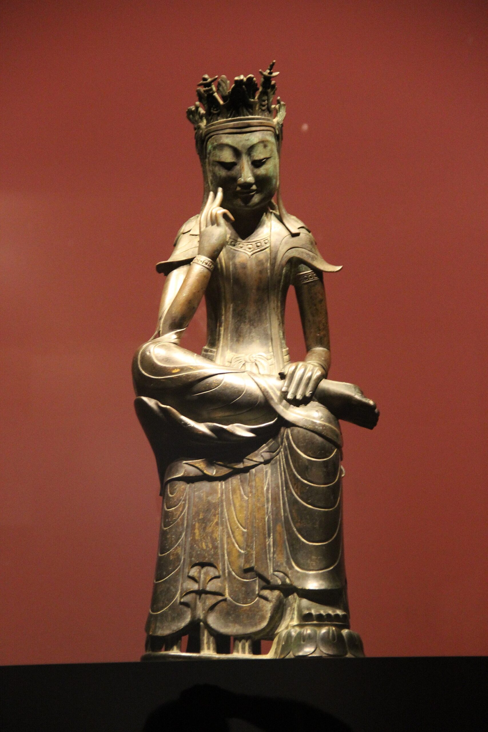 Gilt-bronze Pensive Bodhisattva of the Three Kingdoms period at the National Museum of Korea