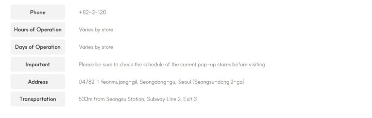 Seongsu shopping street Yeonmujang-gil on Visit Seoul: hours vary by store, check current pop-up schedules, 533m from Seongsu Station Exit 3