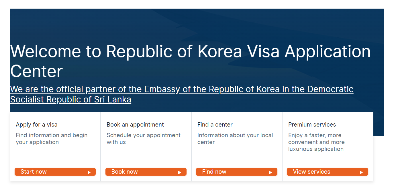 South Korea visa for Sri Lankans: official Korea Visa Application Center site for Sri Lanka, partner of the Embassy of Korea in Colombo