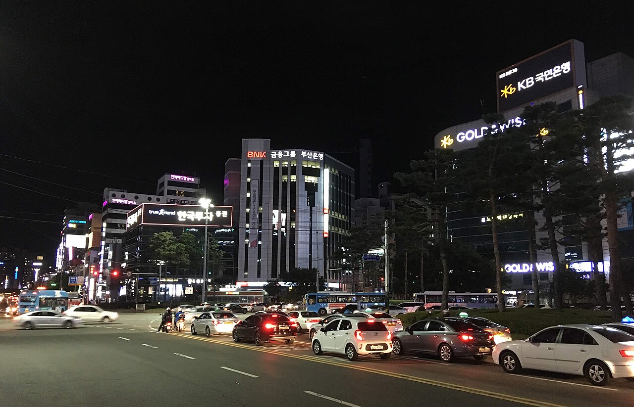 Seomyeon Rotary at night in Busan